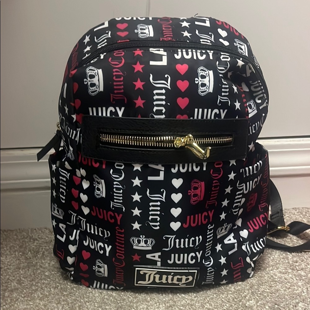 Juicy Couture Black and Pink Women's Backpack purse